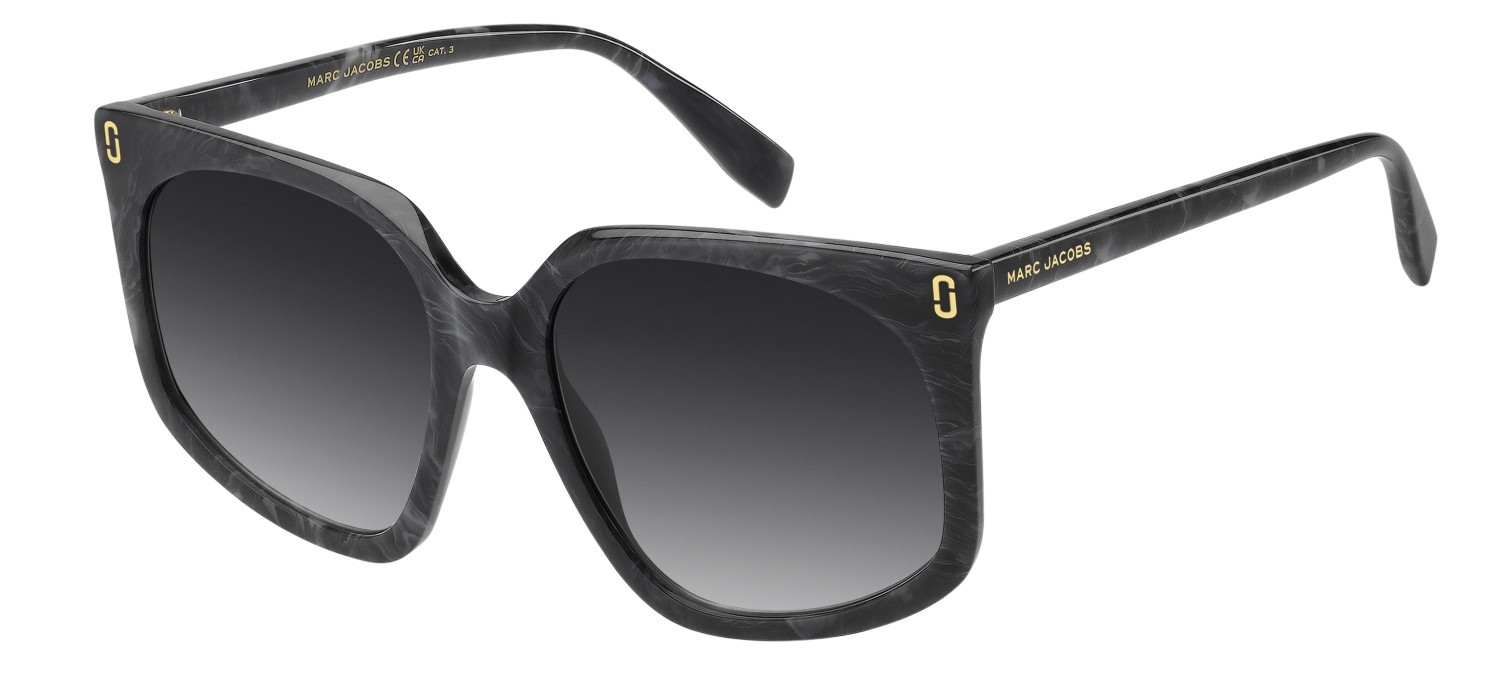 Sunglasses Marc Jacobs Mj 1136/S 208632 UAV 9O color grey marble shape square lenses dark grey shaded