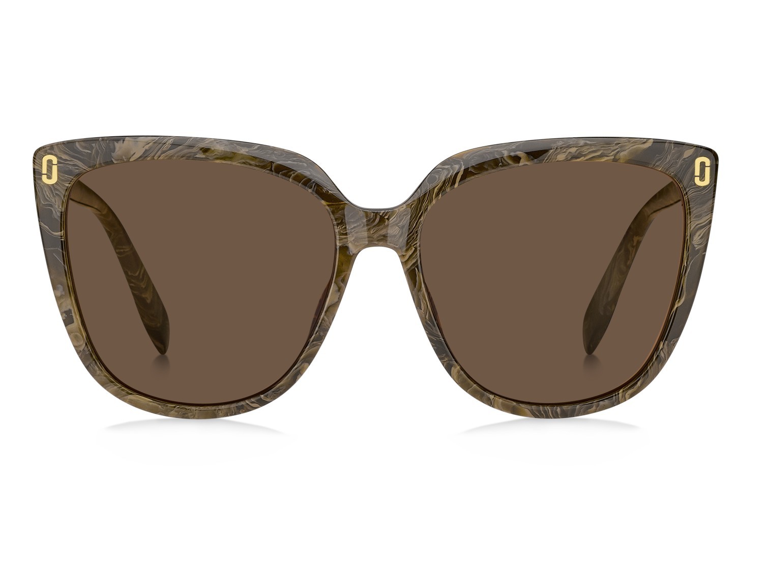 Occhiali da sole Marc Jacobs Mj 1137/S 208633 03Y 70 colore brown marble forma cat eye lenti brown