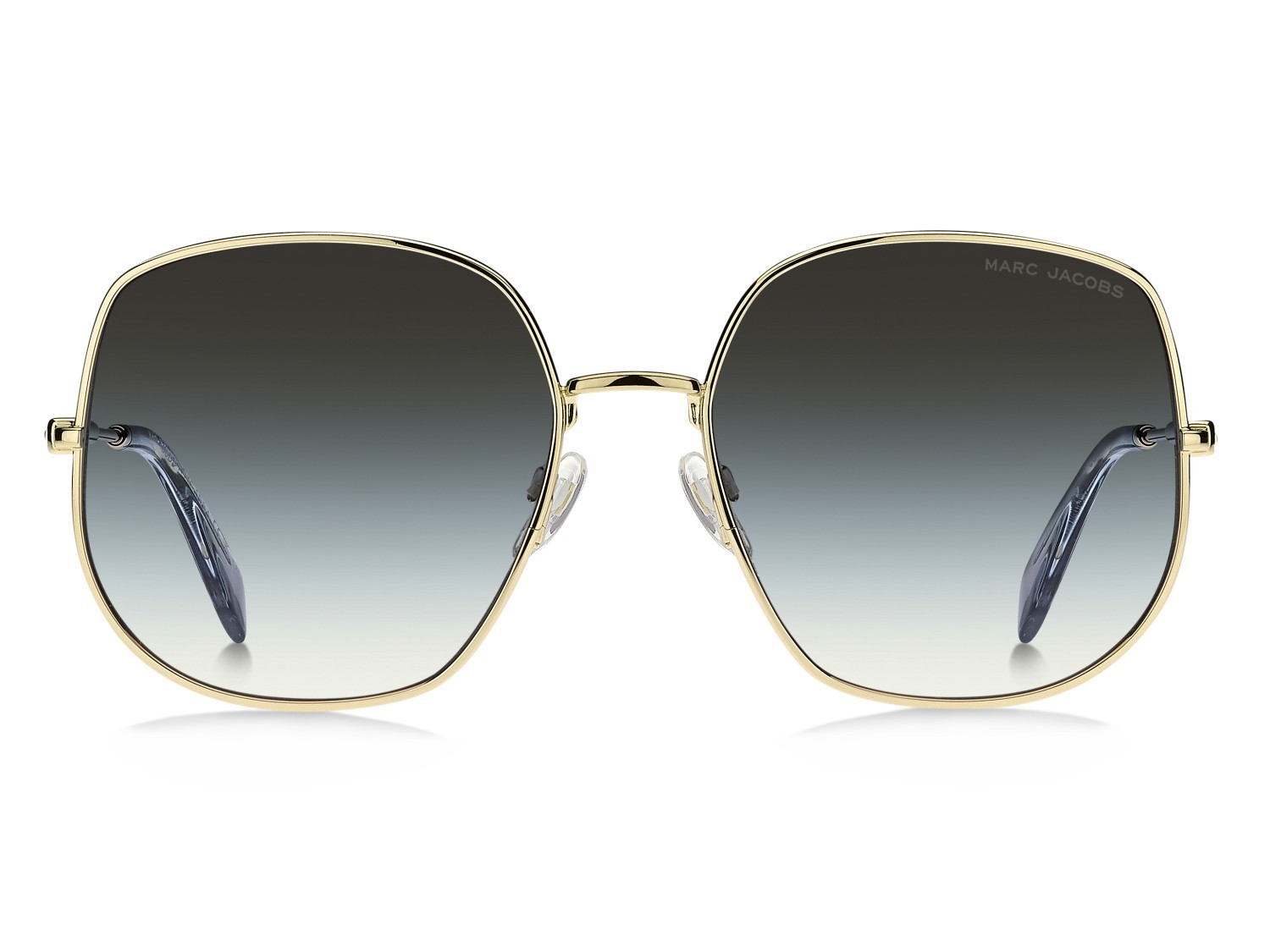 Occhiali da sole Marc Jacobs 916/S 208635 LKS IB colore gold blue forma quadrato lenti grey green