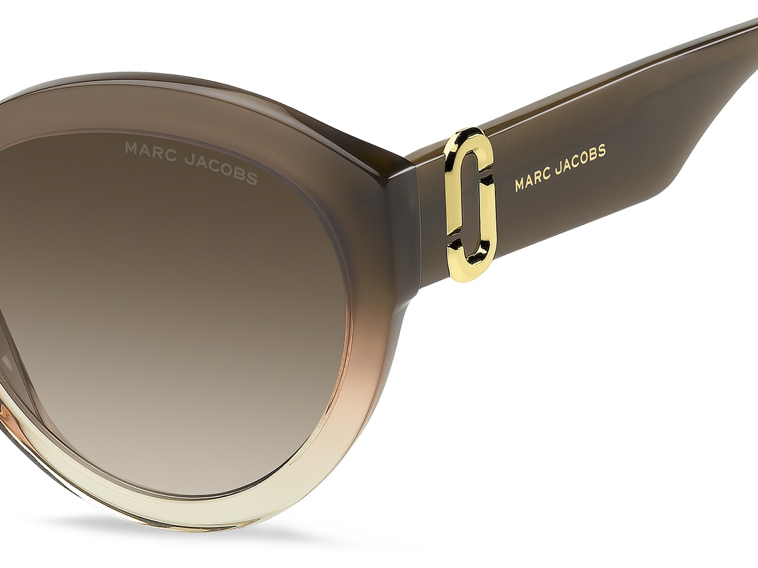 Occhiali da sole Marc Jacobs 882/S 208637 12J HA colore brown orange forma cat eye lenti brown shaded