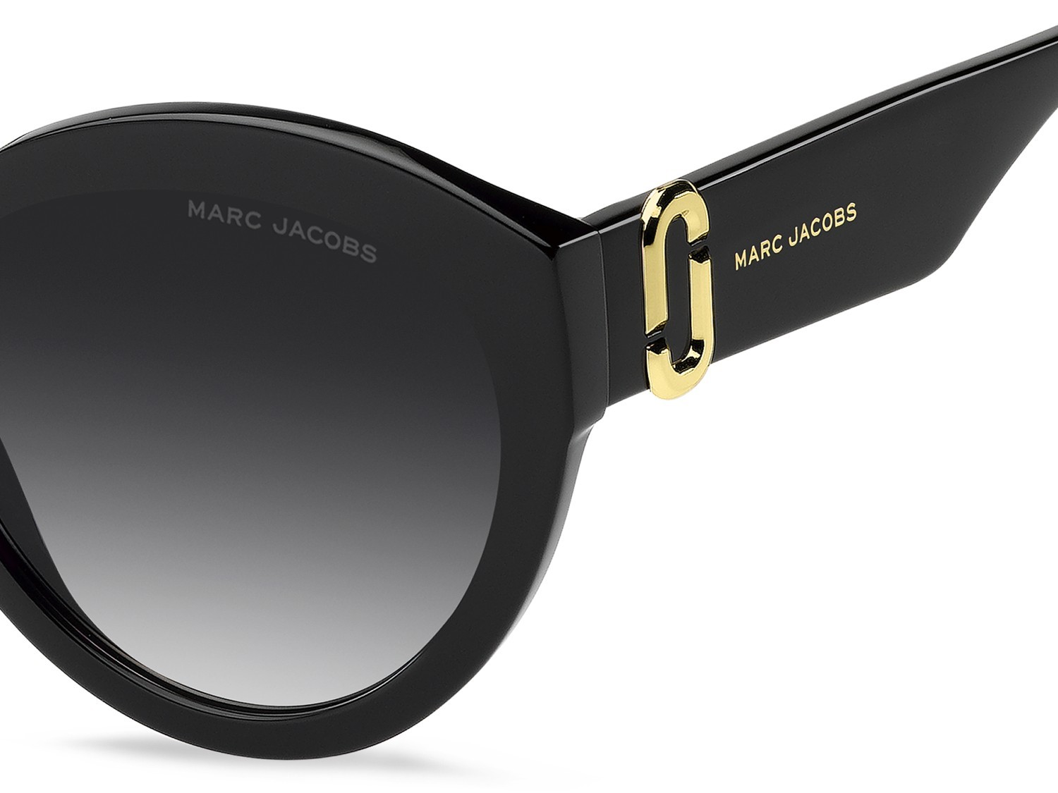Occhiali da sole Marc Jacobs 882/S 208637 807 9O colore black forma cat eye lenti dark grey shaded