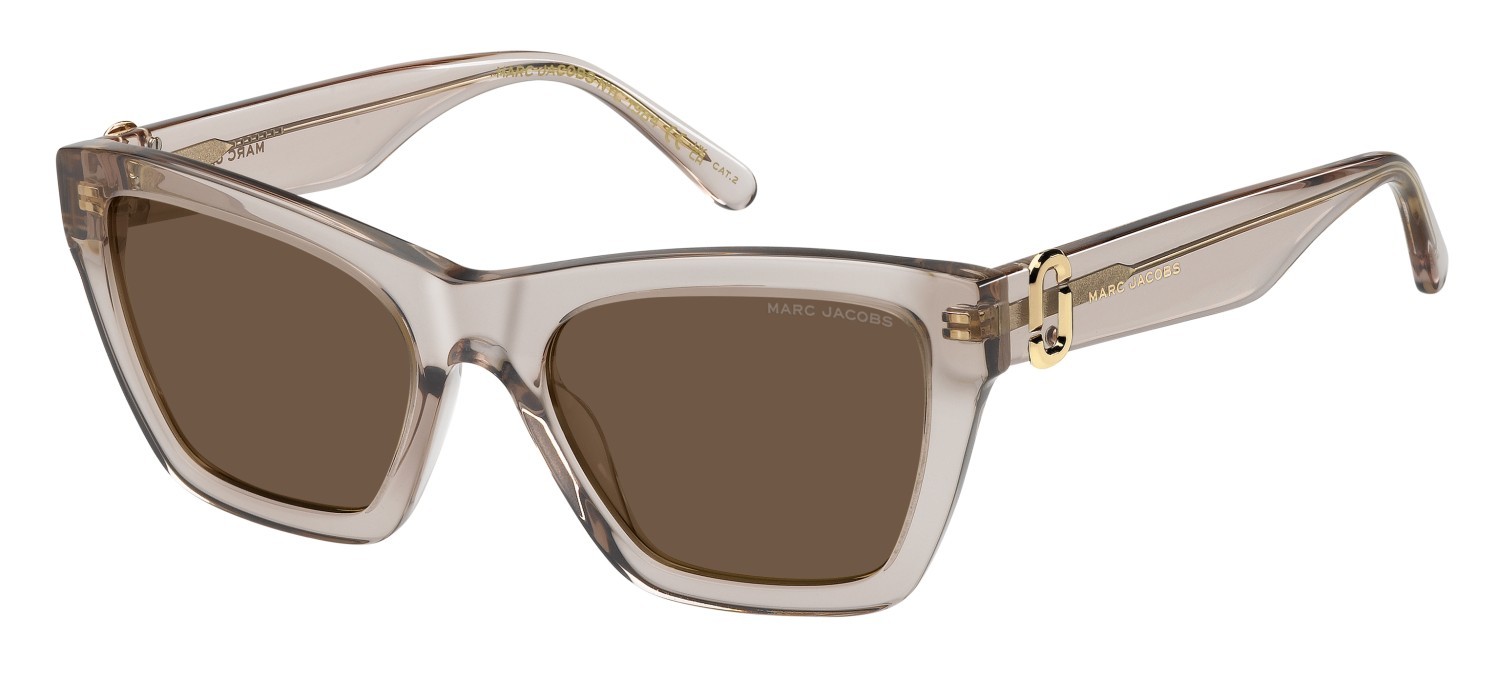 Occhiali da sole Marc Jacobs 884/S 208638 FWM 70 colore nude forma cat eye lenti brown