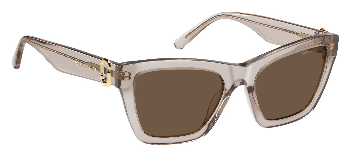 Occhiali da sole Marc Jacobs 884/S 208638 FWM 70 colore nude forma cat eye lenti brown
