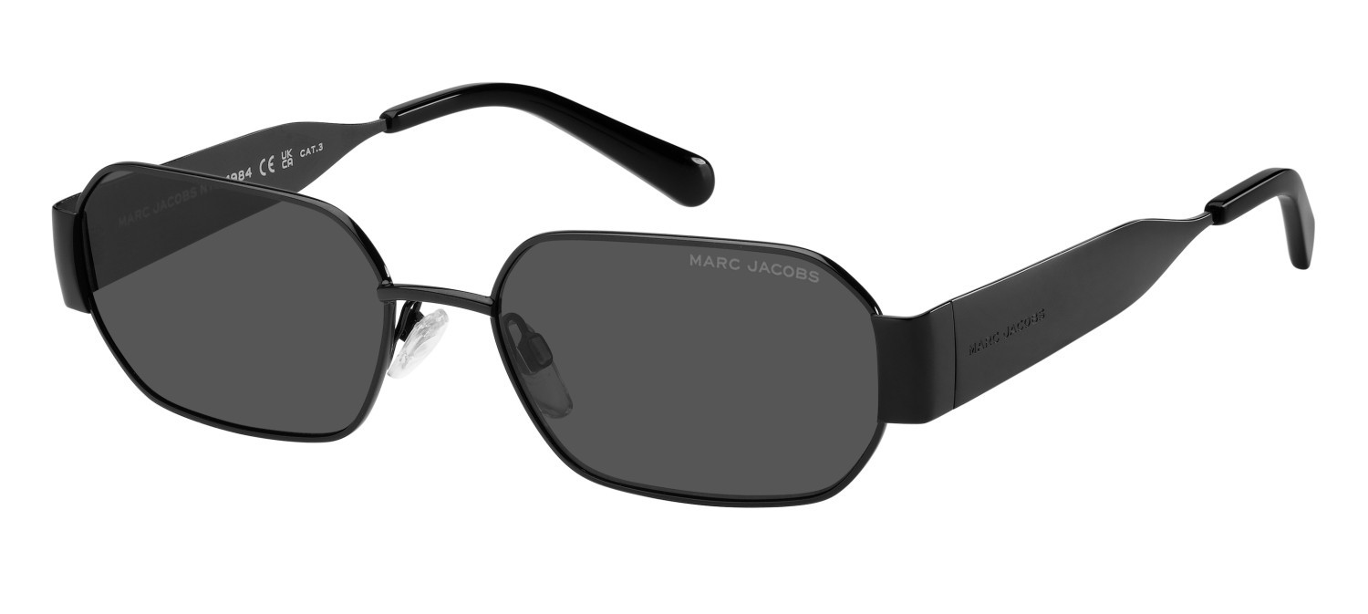 Occhiali da sole Marc Jacobs 890/S 208640 807 IR colore black forma quadrato lenti grey
