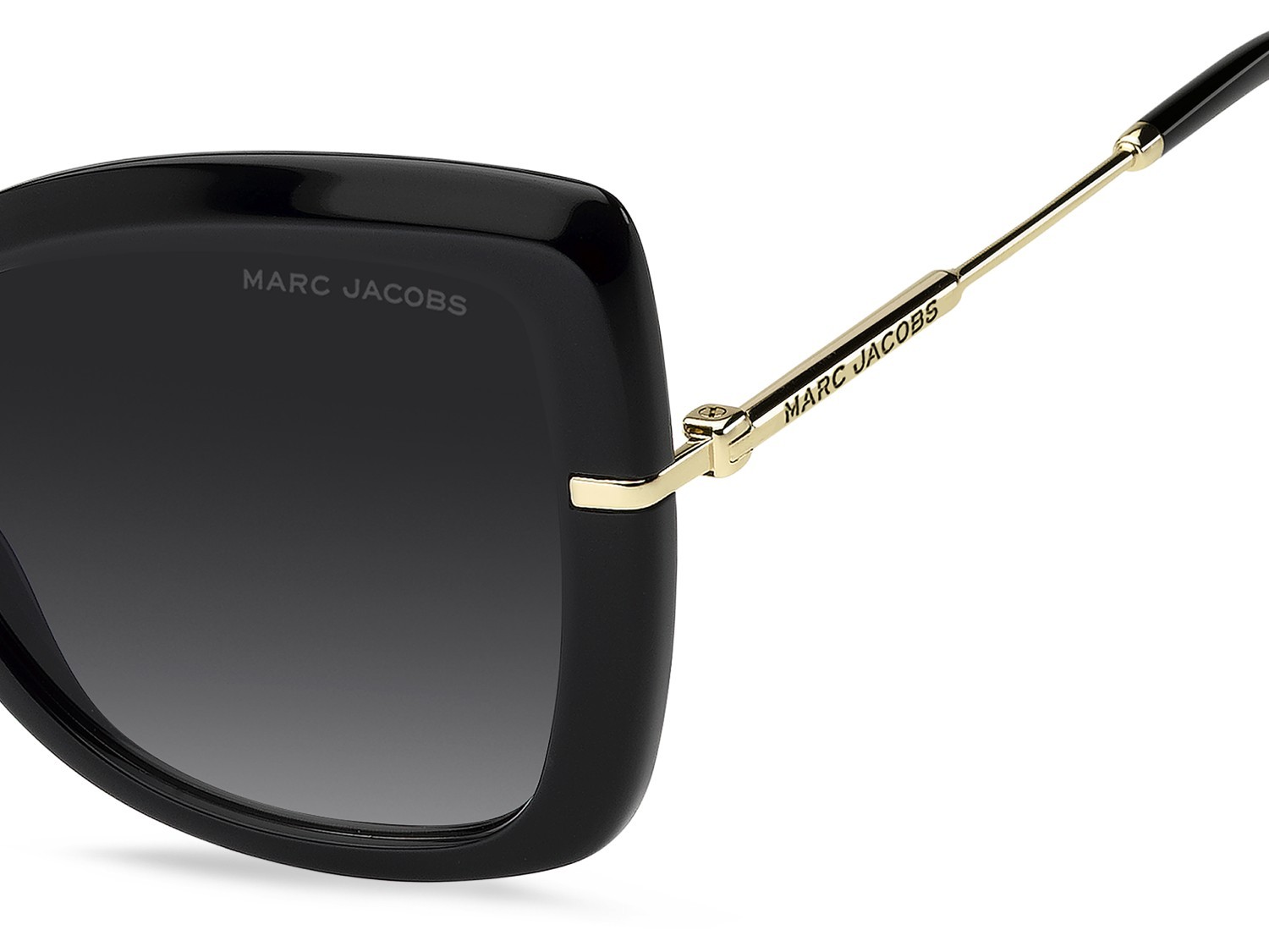 Sunglasses Marc Jacobs 881/S 208642 807 9O color black shape butterfly lenses dark grey shaded
