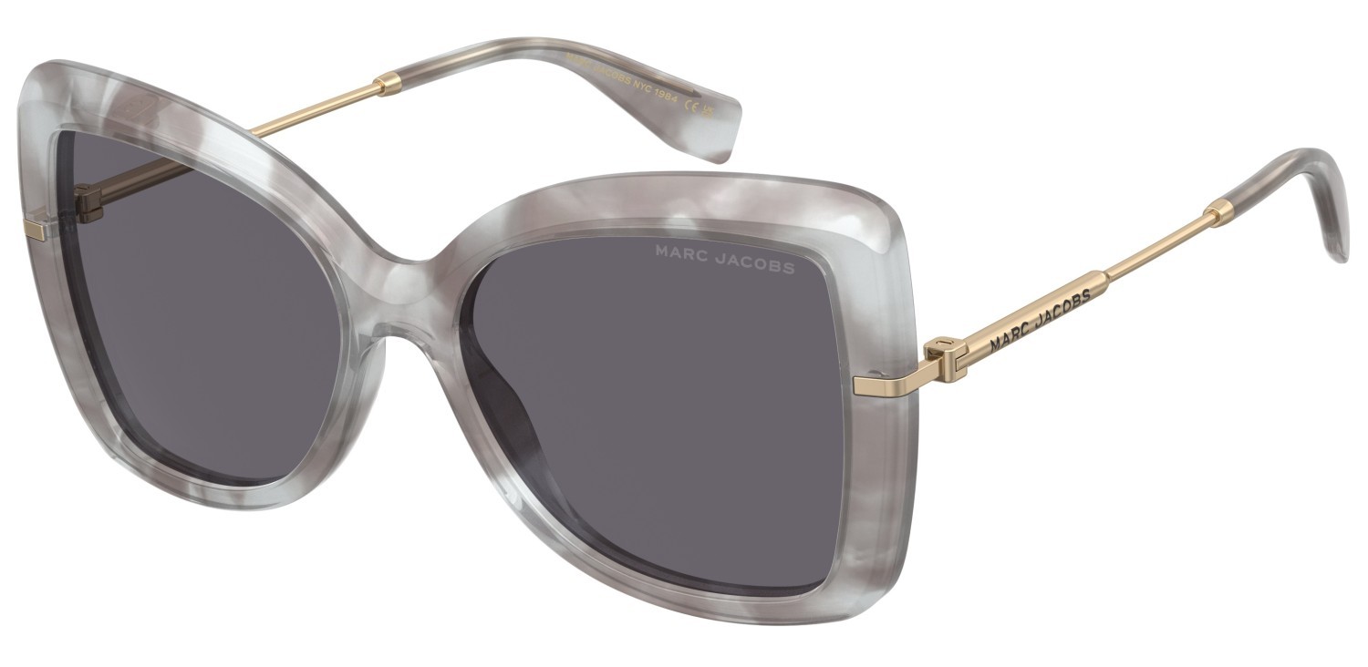 Sonnenbrillen Marc Jacobs 881/S 208642 ATK UR farbe havana pattern grey form schmetterling gläser violet