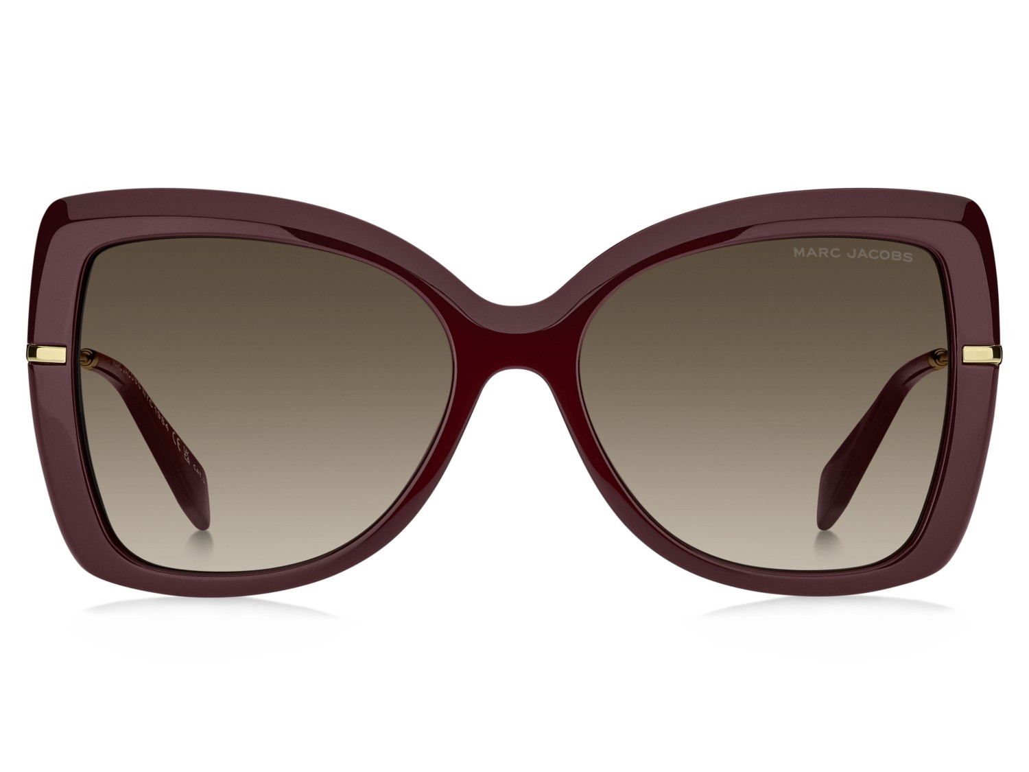Sunglasses Marc Jacobs 881/S 208642 LHF HA color burgundy 2 shape butterfly lenses brown shaded
