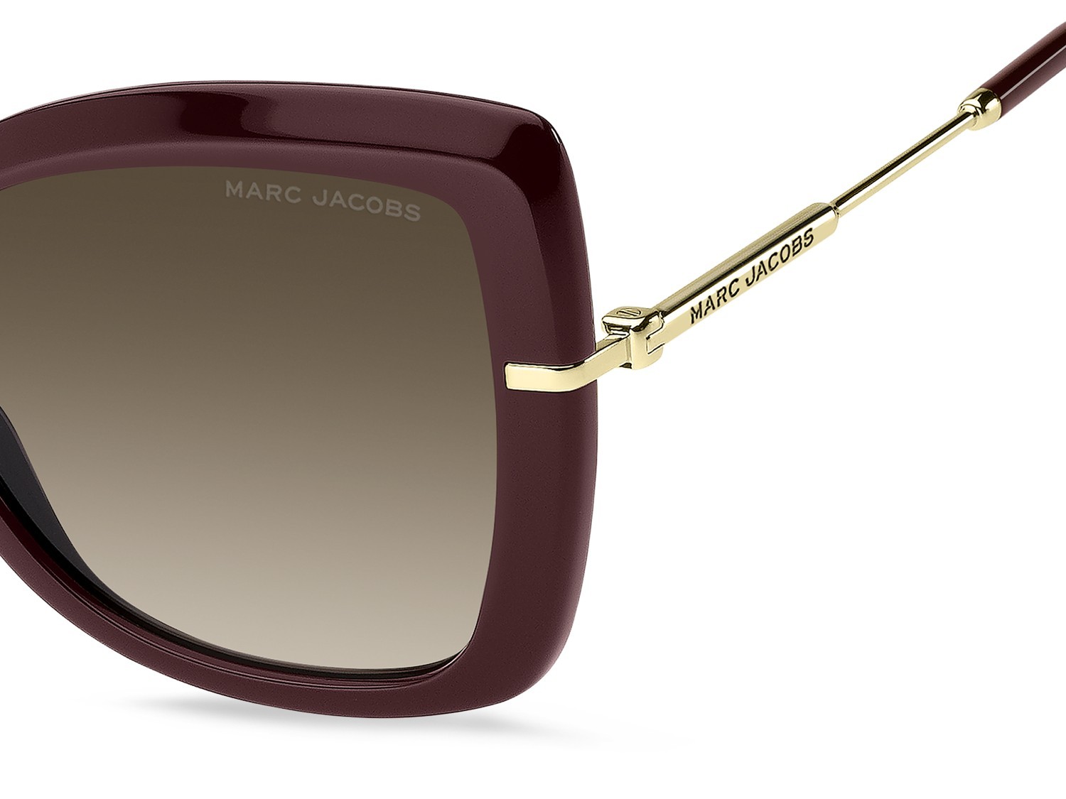 Sunglasses Marc Jacobs 881/S 208642 LHF HA color burgundy 2 shape butterfly lenses brown shaded