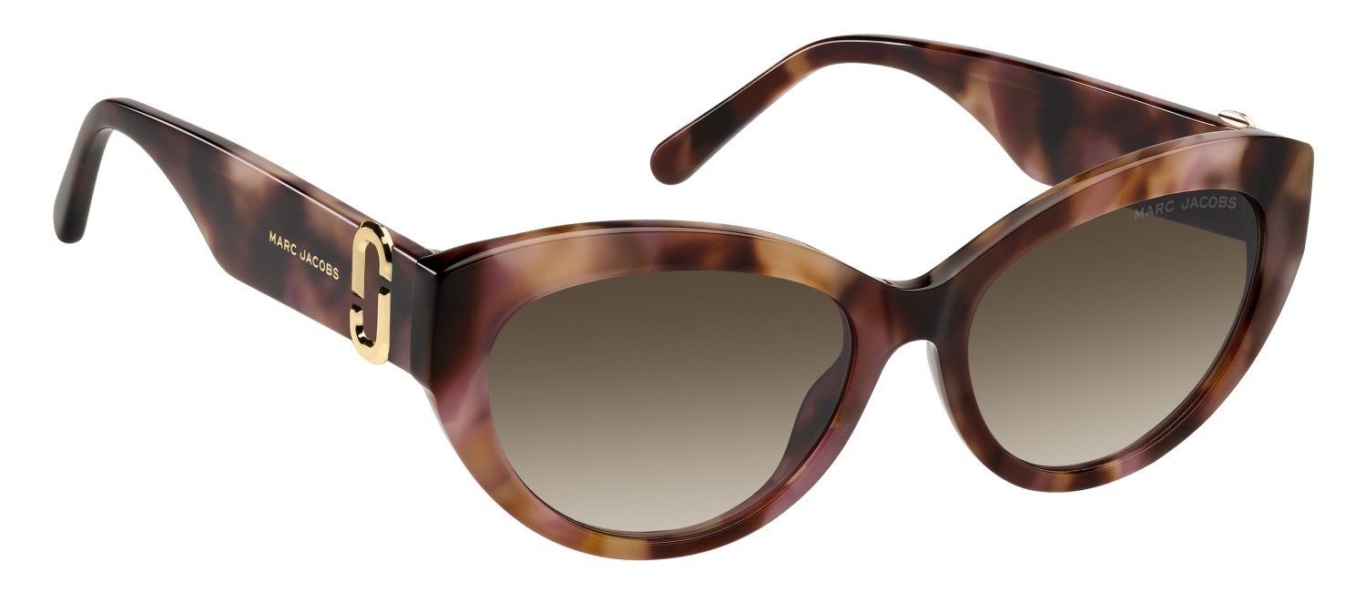 Occhiali da sole Marc Jacobs 883/S 208643 0B0 HA colore brown pink havana forma cat eye lenti brown shaded