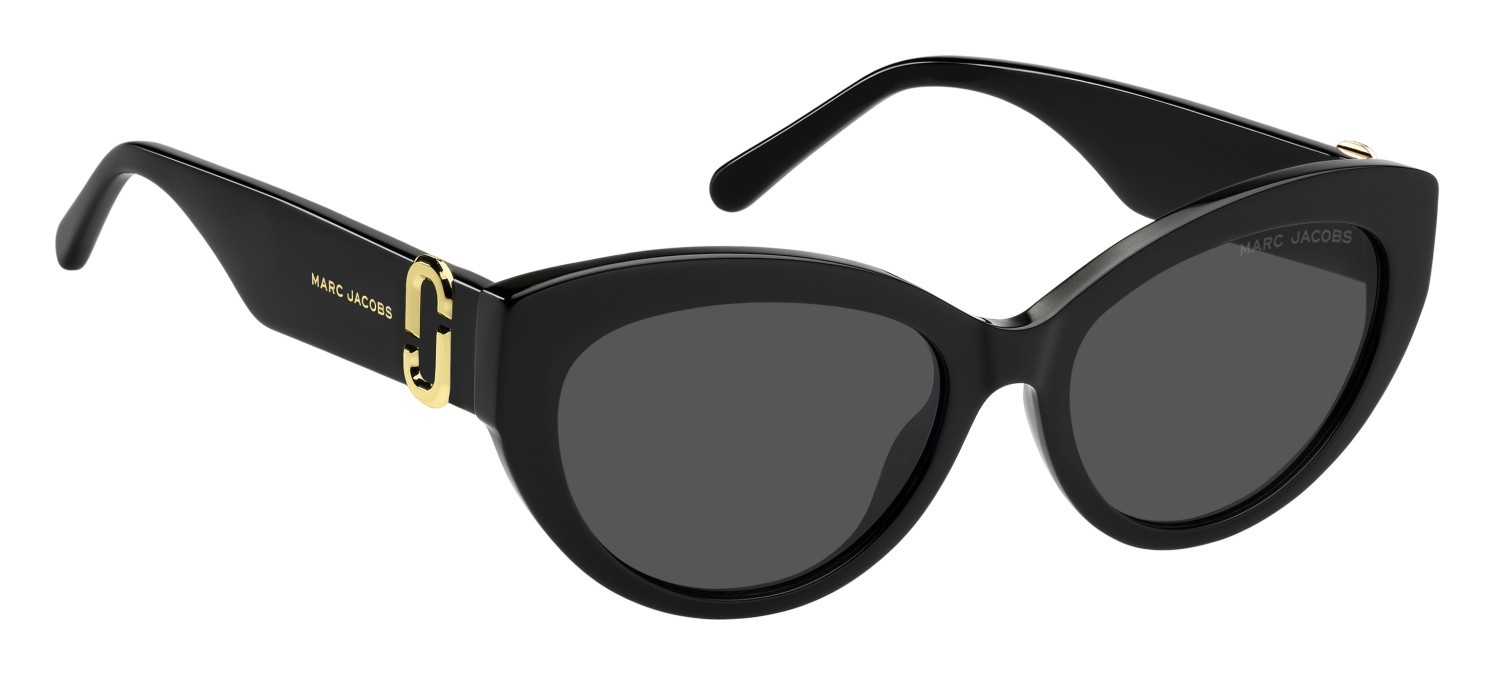 Occhiali da sole Marc Jacobs 883/S 208643 807 IR colore black forma cat eye lenti grey