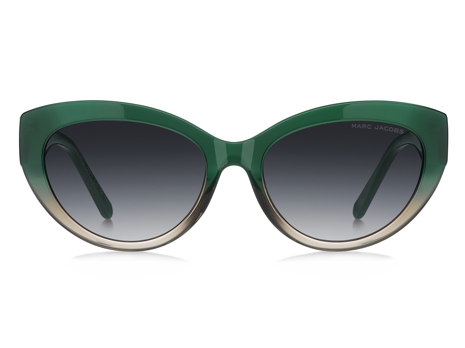 Occhiali da sole Marc Jacobs 883/S 208643 JWJ 9O colore green brown forma cat eye lenti dark grey shaded