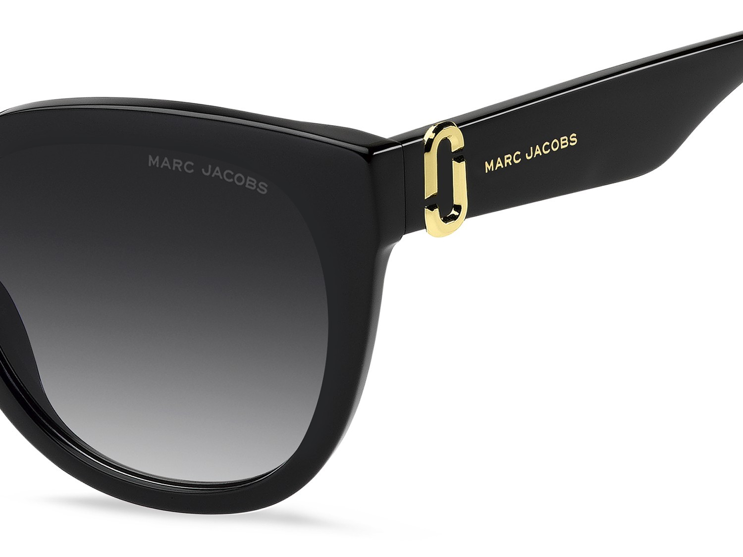 Occhiali da sole Marc Jacobs 885/S 208644 807 9O colore black forma cat eye lenti dark grey shaded