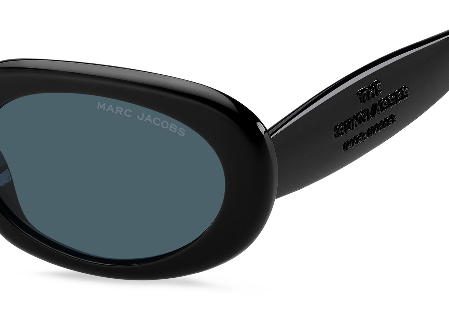 Occhiali da sole Marc Jacobs 887/G 208645 807 KU colore black forma ovale lenti blue