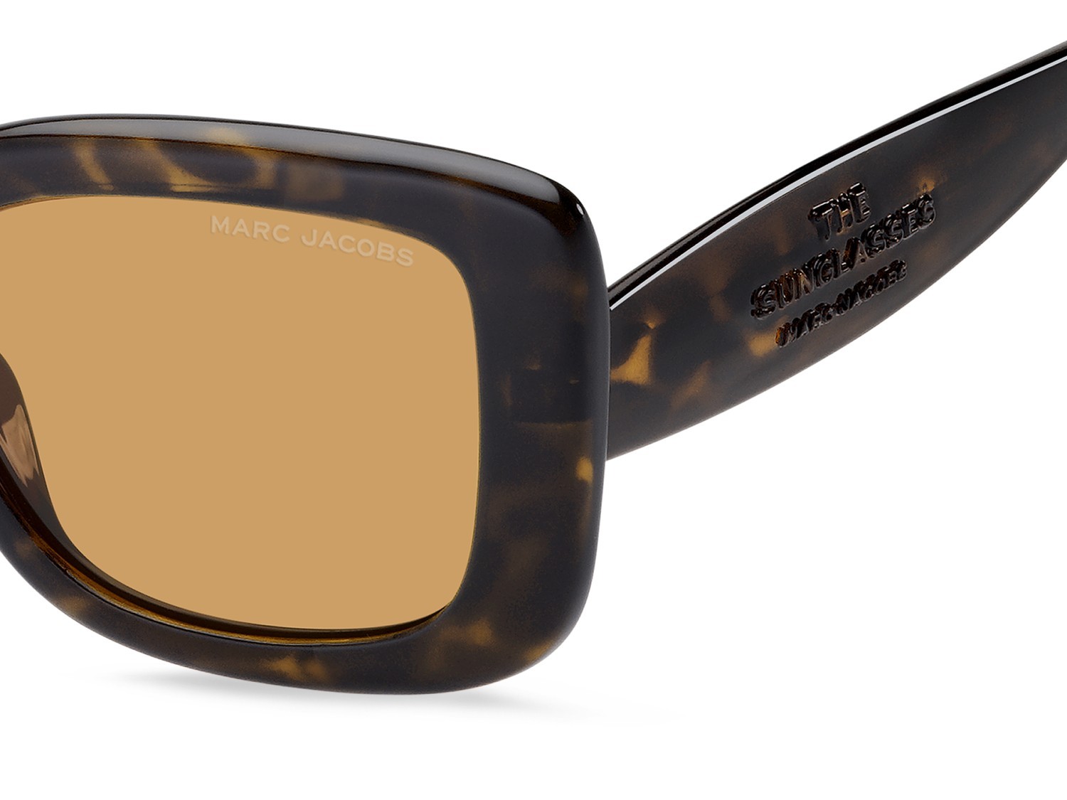 Occhiali da sole Marc Jacobs 888/S 208646 086 W7 colore havana forma quadrato lenti orange