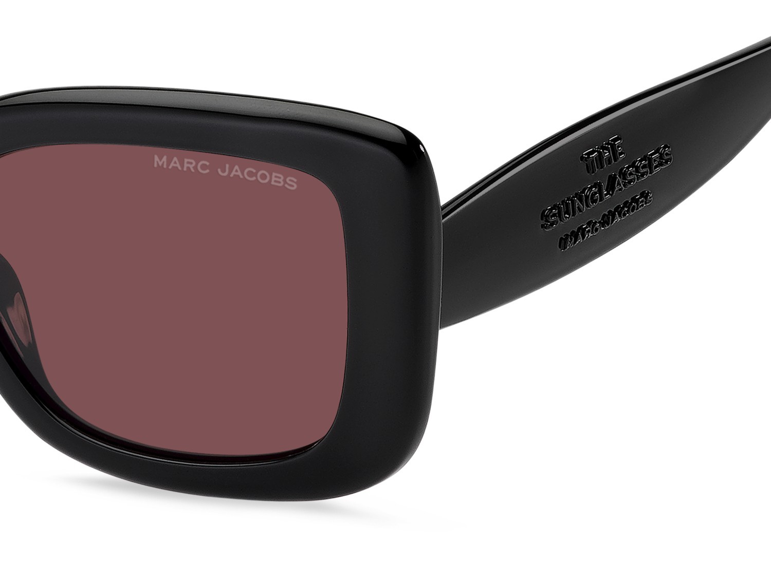 Occhiali da sole Marc Jacobs 888/S 208646 807 4S colore black forma quadrato lenti burgundy