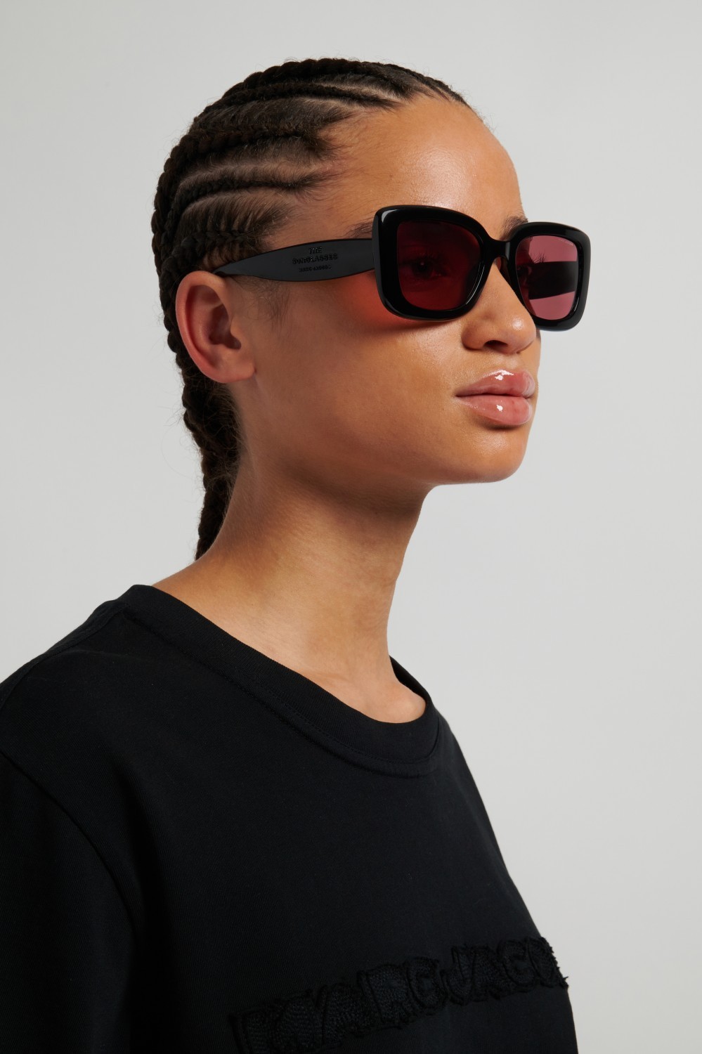 Occhiali da sole Marc Jacobs 888/S 208646 807 4S colore black forma quadrato lenti burgundy