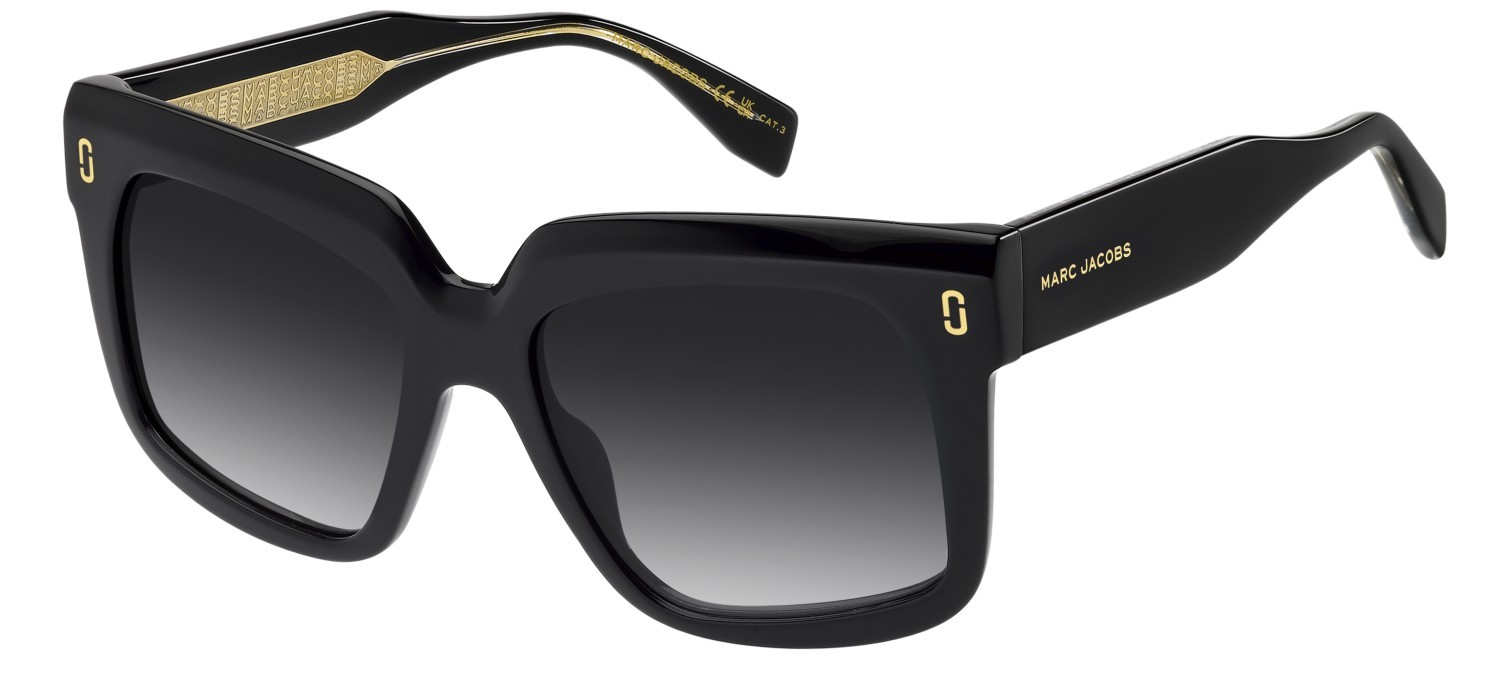 Occhiali da sole Marc Jacobs Mj 1135/S 208647 807 9O colore black forma quadrato lenti dark grey shaded