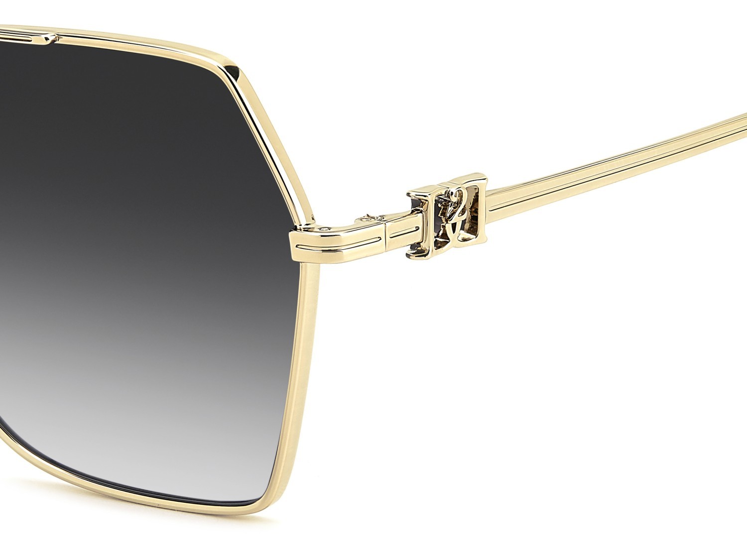 Occhiali da sole Dsquared2 D2 0206/S 208648 J5G 9O colore gold forma farfalla lenti dark grey shaded