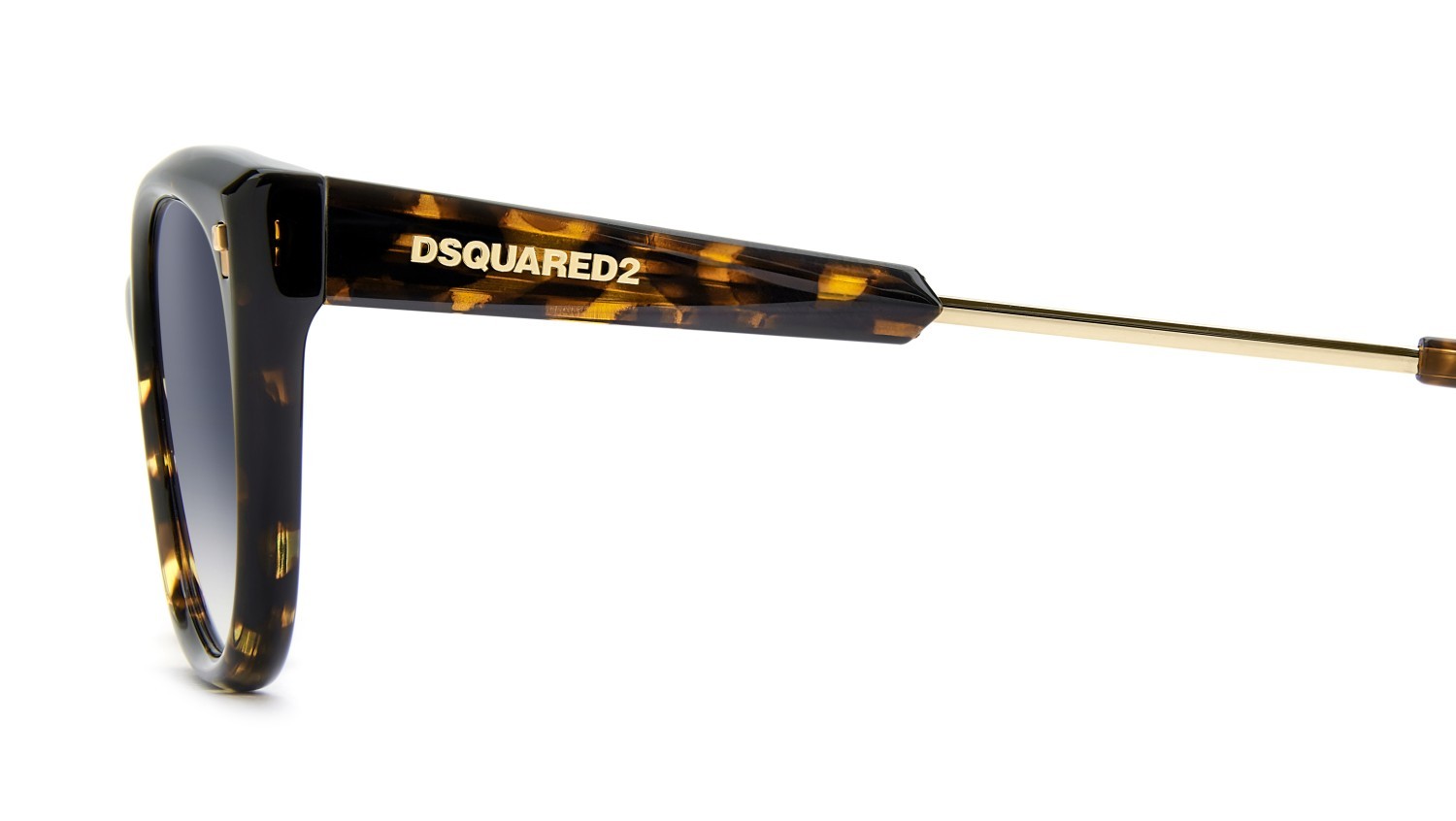 Occhiali da sole Dsquared2 D2 0209/G 208649 086 08 colore havana forma cat eye lenti dk blue shaded