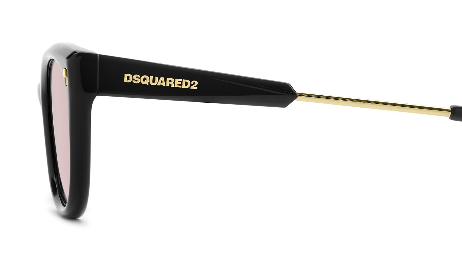 Occhiali da sole Dsquared2 D2 0209/G 208649 3H2 U1 colore black pink forma cat eye lenti pink