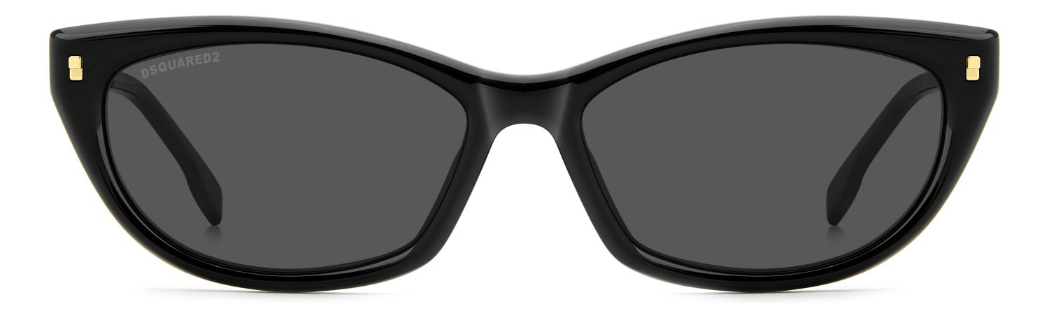 Occhiali da sole Dsquared2 D2 0209/G 208649 807 IR colore black forma cat eye lenti grey