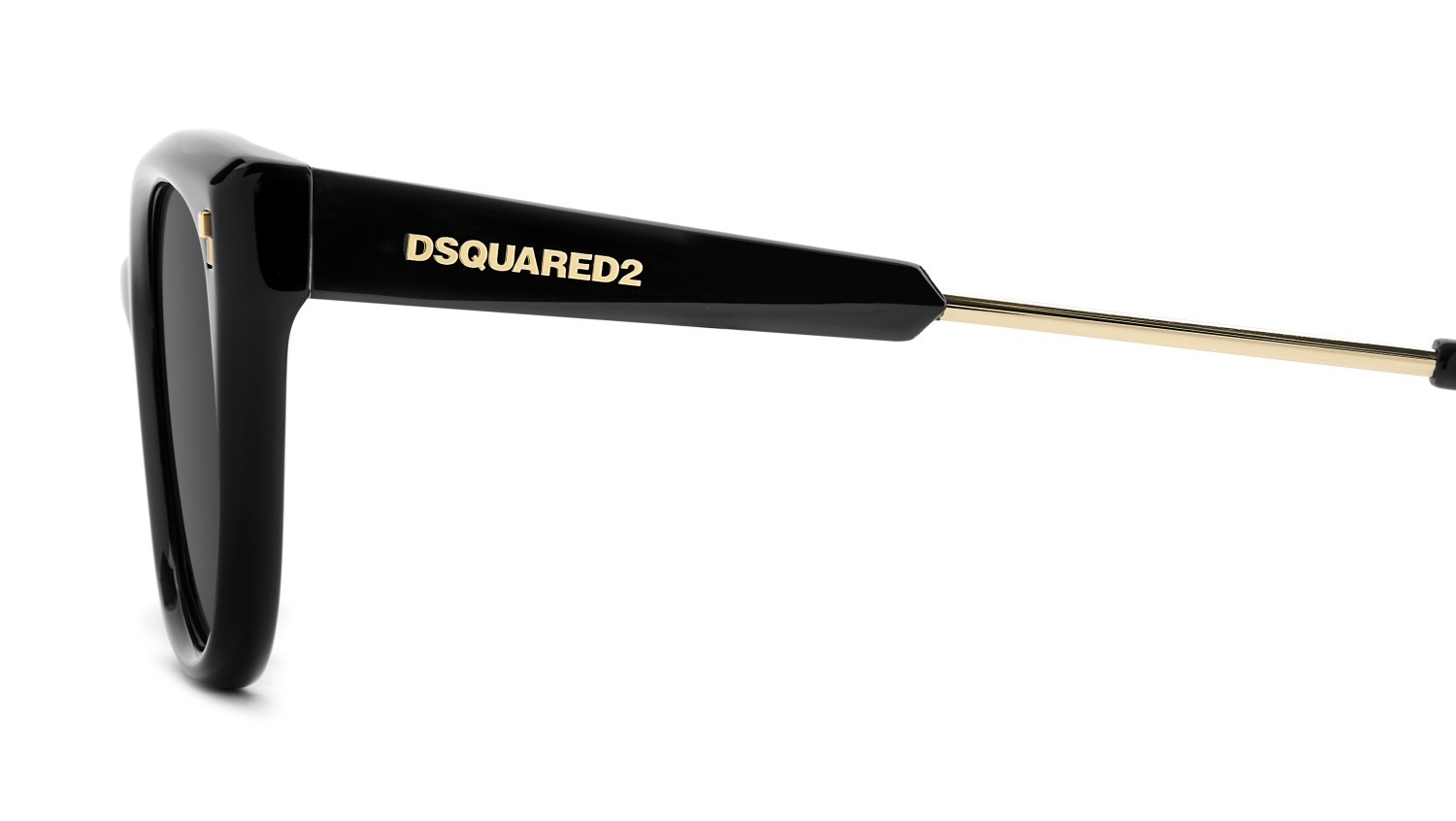 Occhiali da sole Dsquared2 D2 0209/G 208649 807 IR colore black forma cat eye lenti grey
