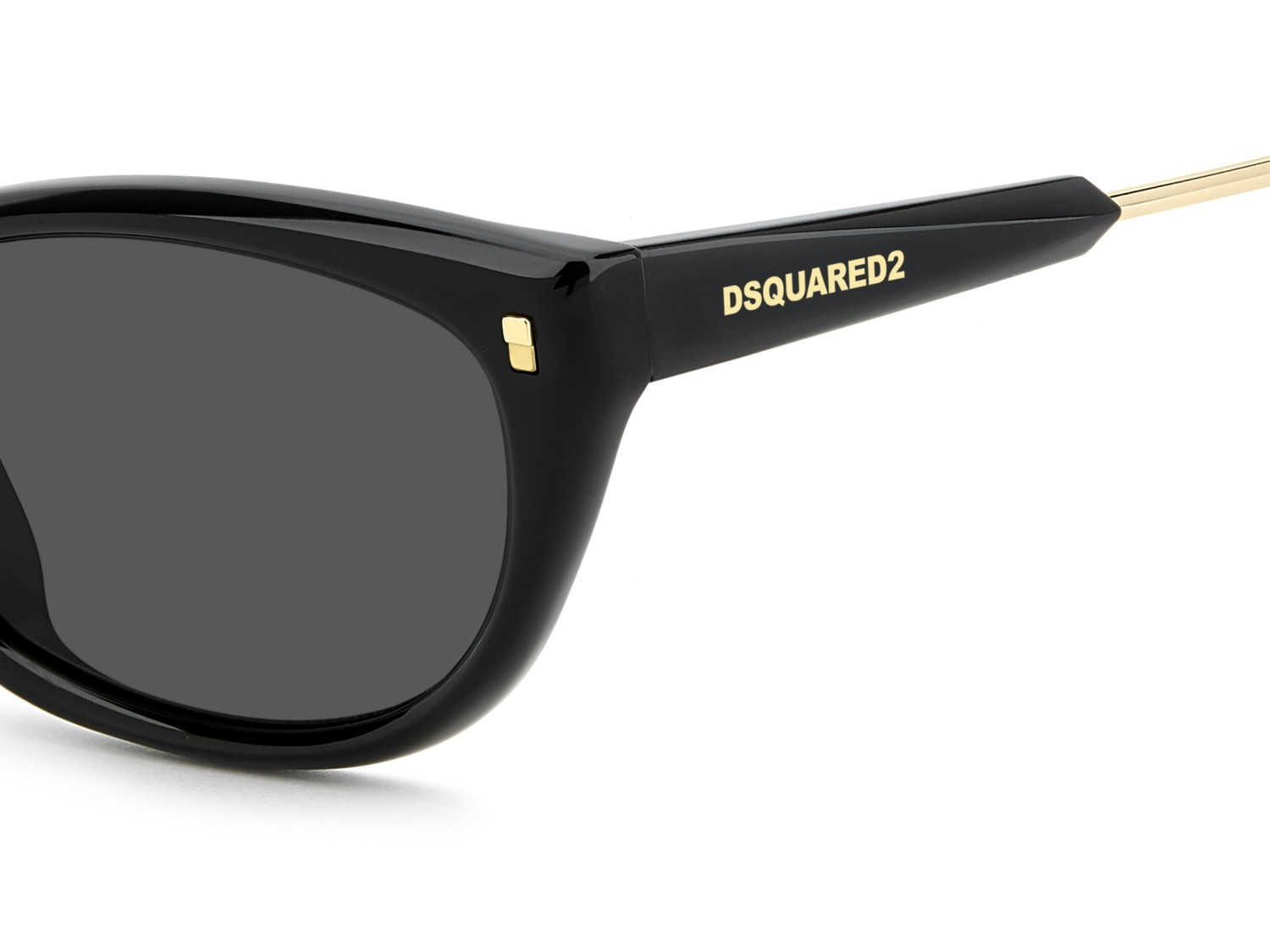 Occhiali da sole Dsquared2 D2 0209/G 208649 807 IR colore black forma cat eye lenti grey