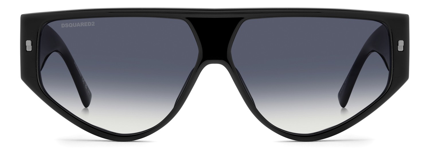 Occhiali da sole Dsquared2 D2 0201/S 208650 807 08 colore black forma altro lenti dk blue shaded