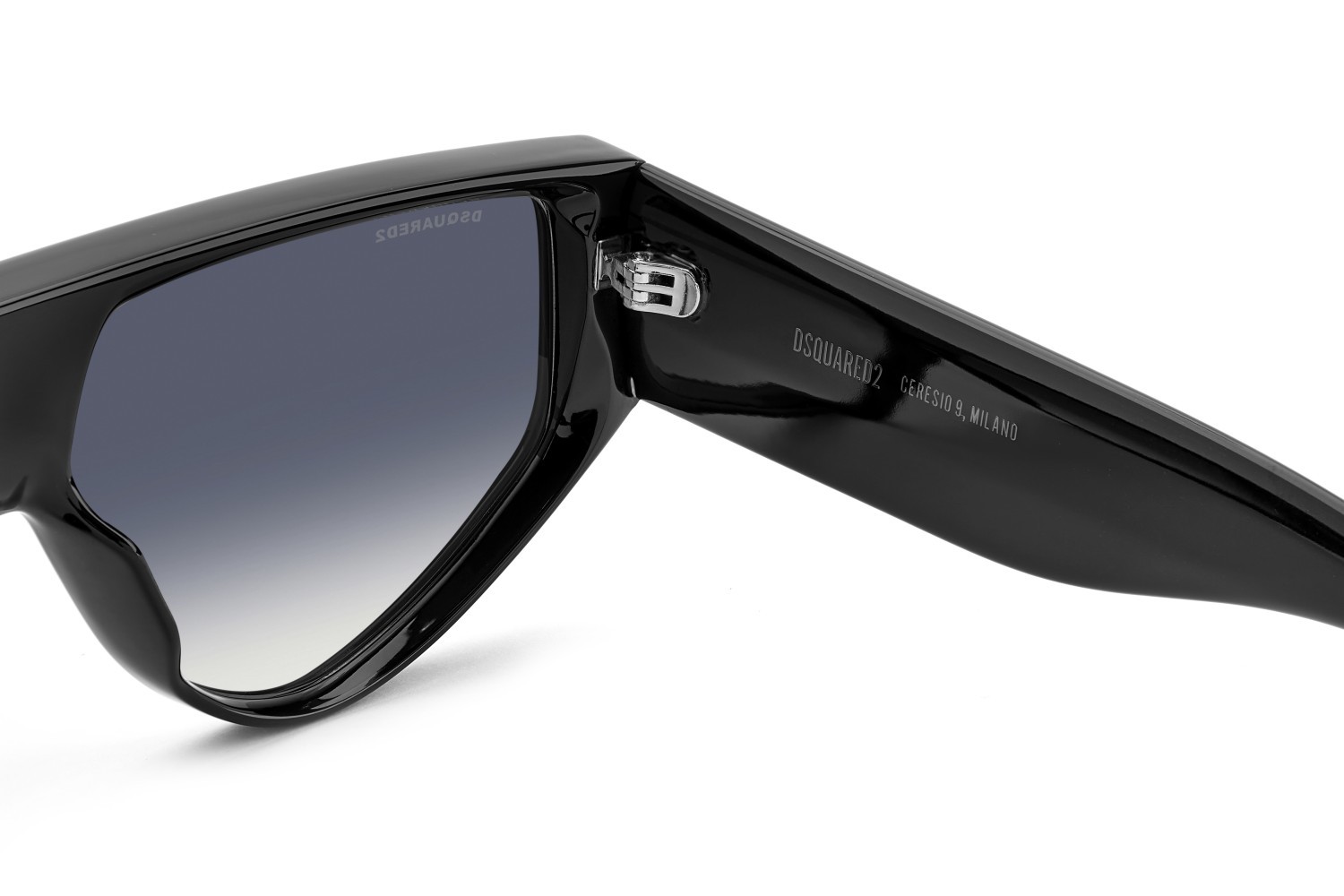 Occhiali da sole Dsquared2 D2 0201/S 208650 807 08 colore black forma altro lenti dk blue shaded