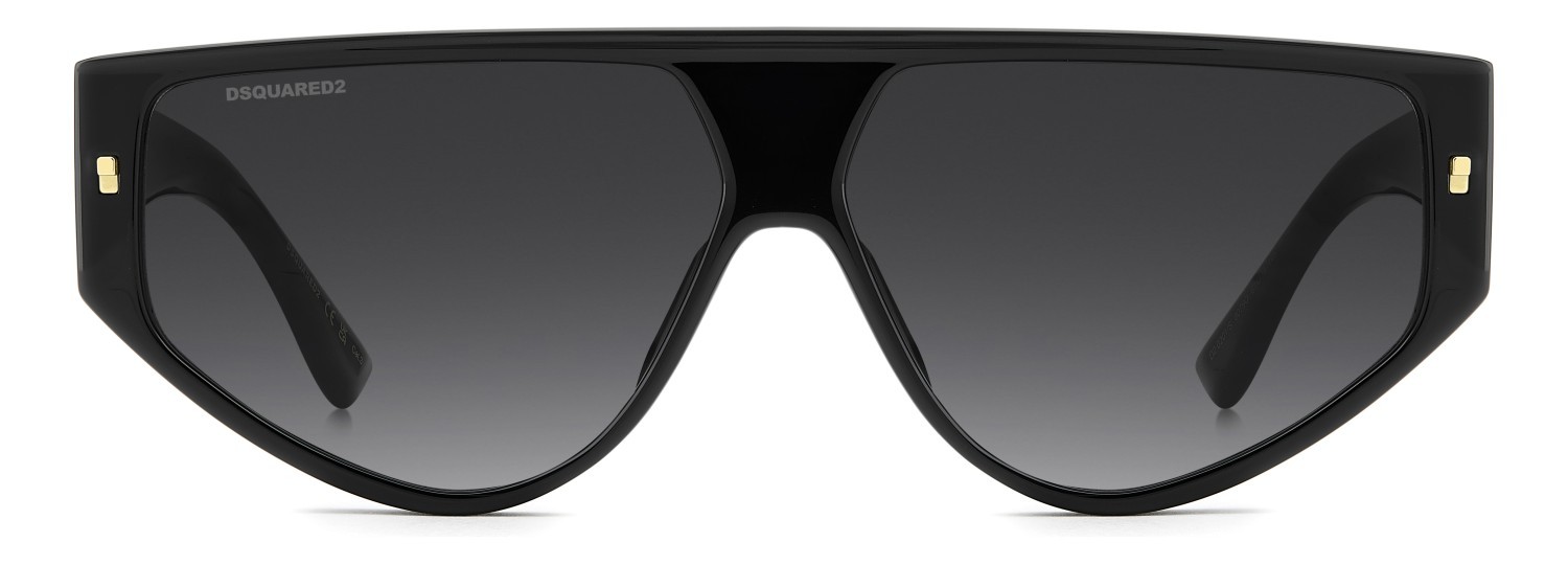 Occhiali da sole Dsquared2 D2 0201/S 208650 807 9O colore black forma altro lenti dark grey shaded