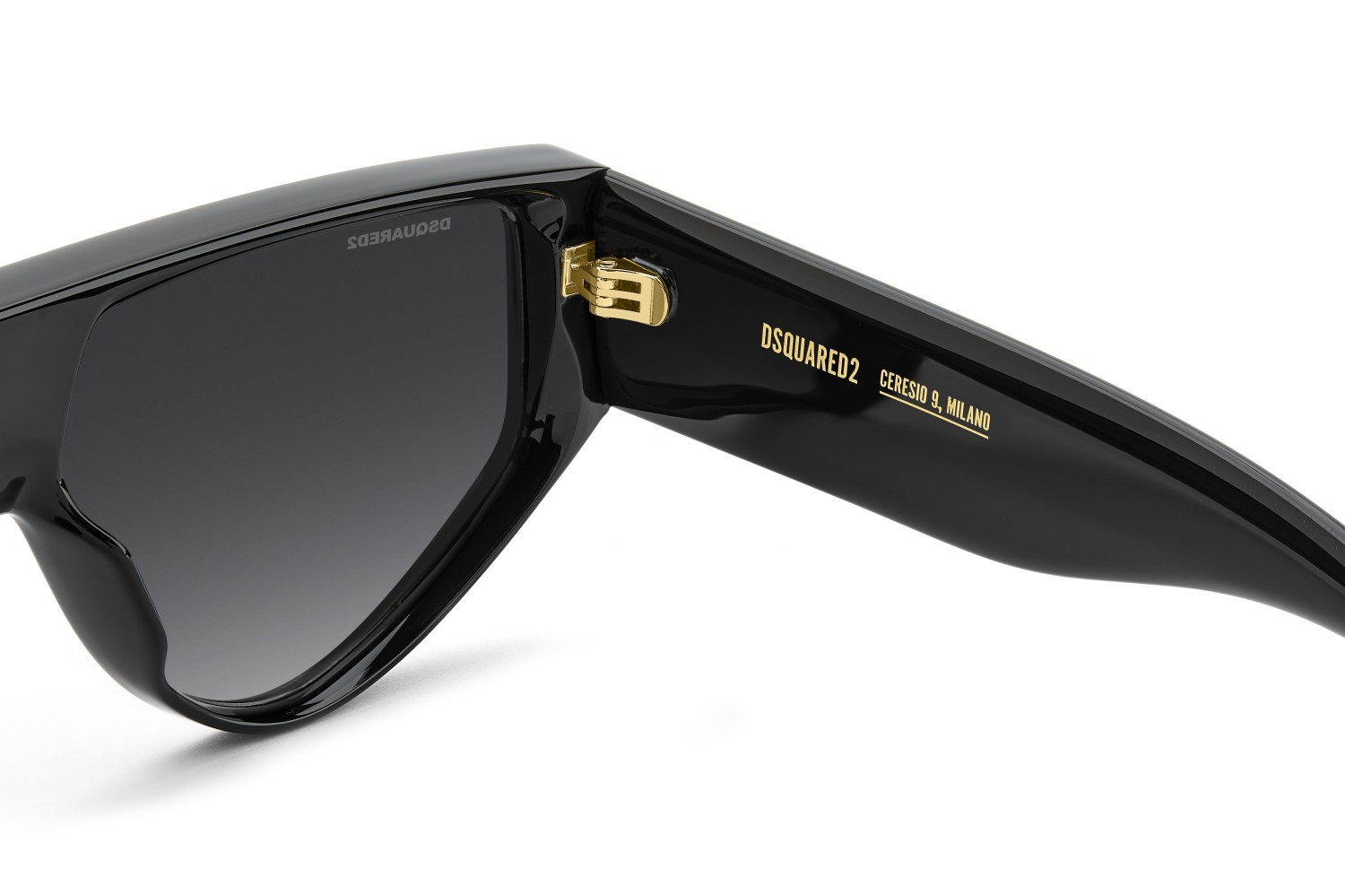 Occhiali da sole Dsquared2 D2 0201/S 208650 807 9O colore black forma altro lenti dark grey shaded