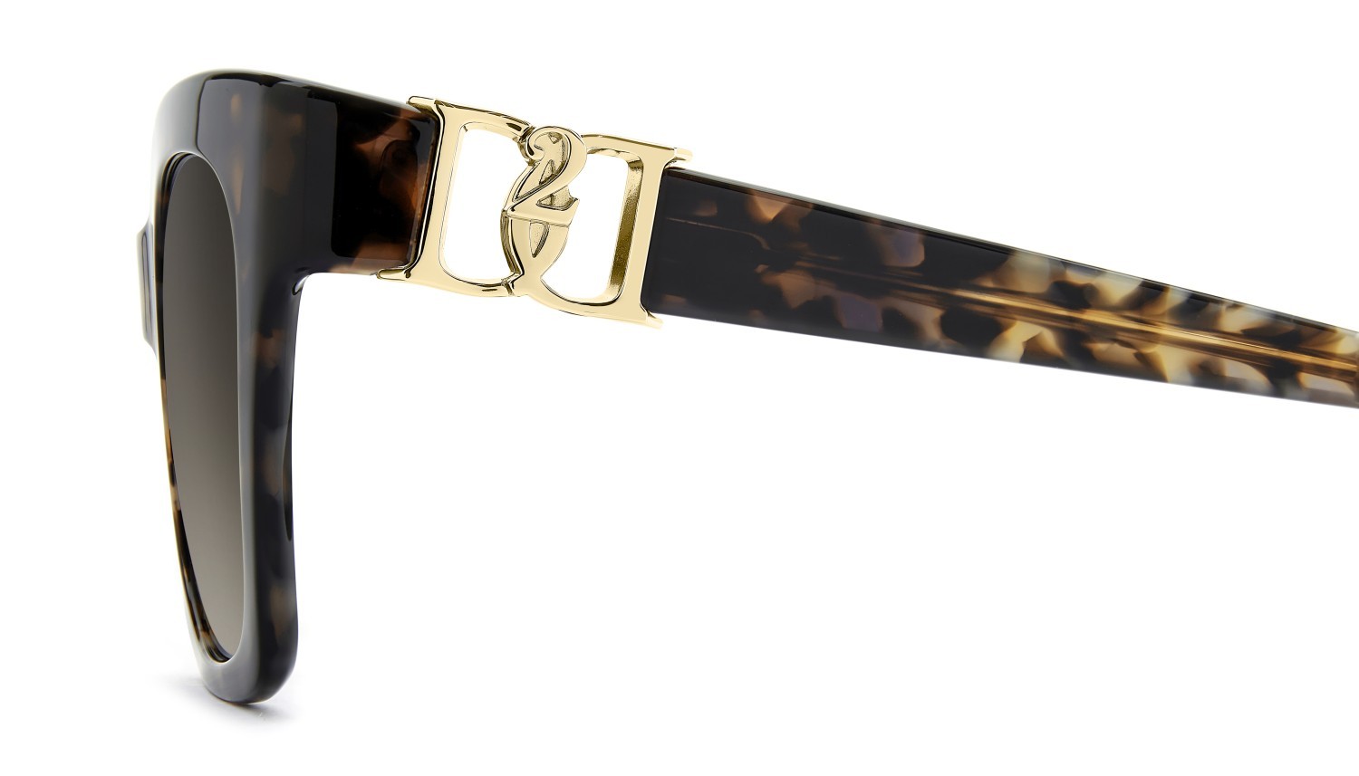Occhiali da sole Dsquared2 D2 0207/S 208651 086 HA colore havana forma cat eye lenti brown shaded