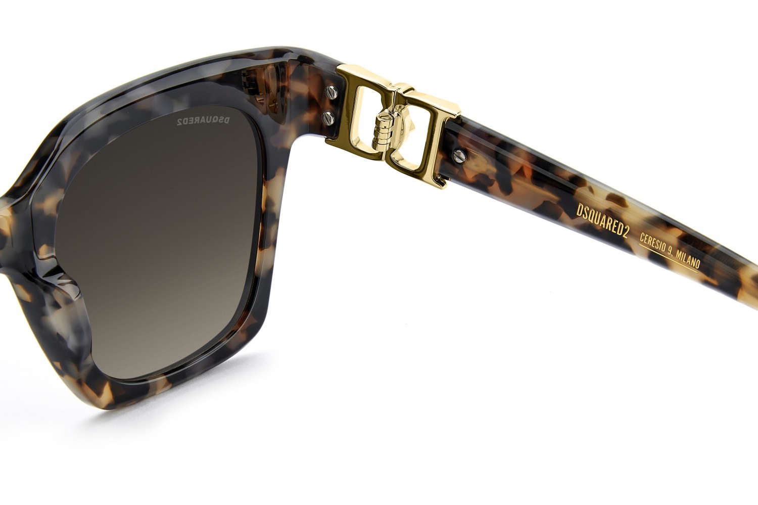 Occhiali da sole Dsquared2 D2 0207/S 208651 086 HA colore havana forma cat eye lenti brown shaded