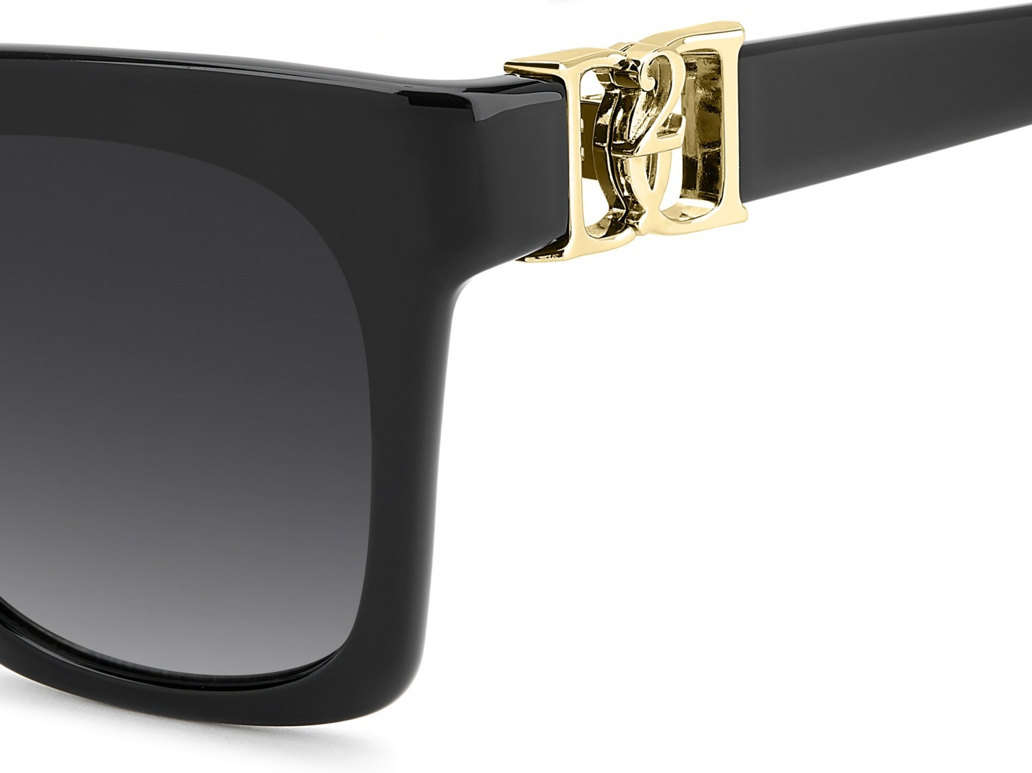 Occhiali da sole Dsquared2 D2 0207/S 208651 807 9O colore black forma cat eye lenti dark grey shaded