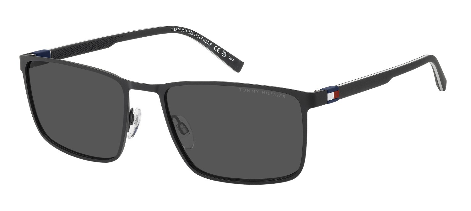 Sunglasses Tommy Hilfiger Th 2319/S 208660 807 IR color black shape rectangle lenses grey