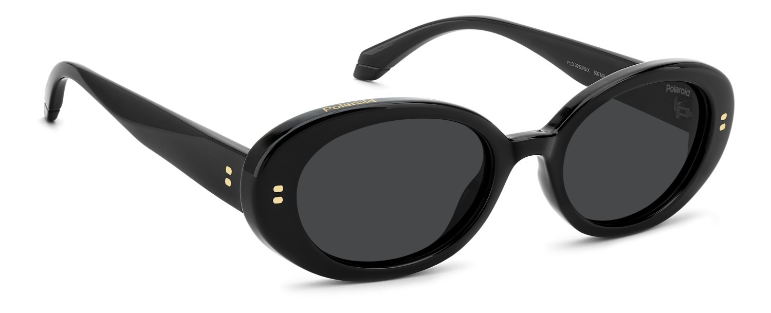 Occhiali da sole Polaroid Pld 6253/S 208663 807 M9 colore black forma ovale lenti grey polarized