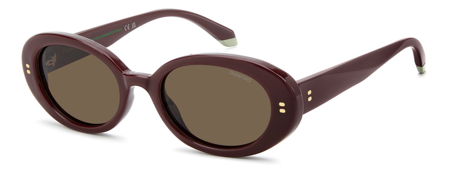 Occhiali da sole Polaroid Pld 6253/S 208663 LHF SP colore burgundy forma ovale lenti brown polarized