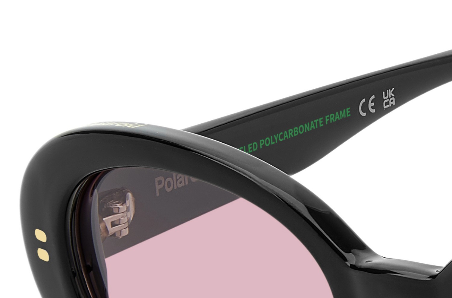 Occhiali da sole Polaroid Pld 6253/S 208663 QFU 0F colore black2 forma ovale lenti pink polarized