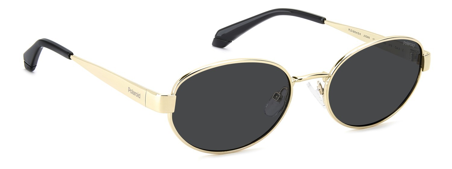 Sunglasses Polaroid Pld 6254/S 208666 J5G M9 color gold shape oval lenses grey polarized