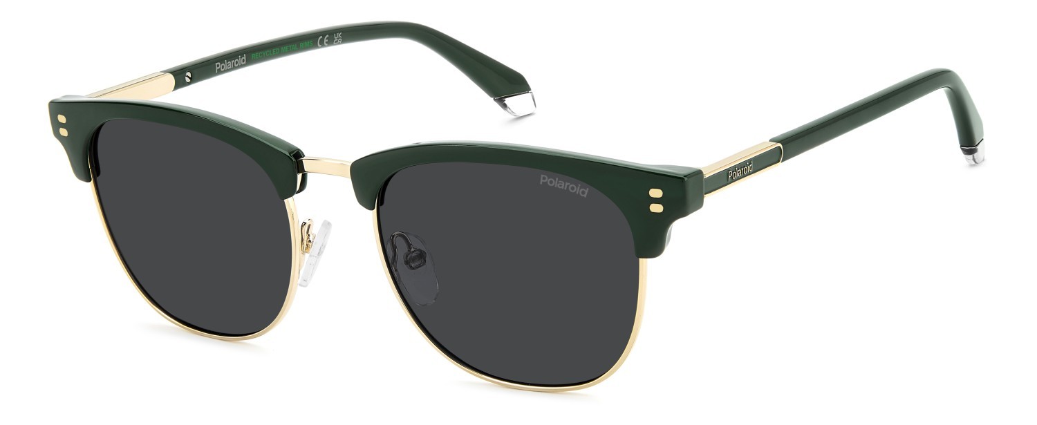 Occhiali da sole Polaroid Pld 4196/S 208670 1ED M9 colore green forma rettangolare lenti grey polarized