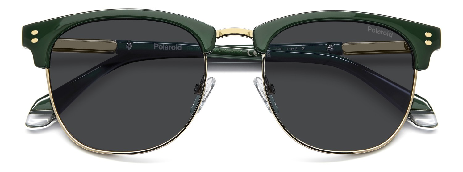 Occhiali da sole Polaroid Pld 4196/S 208670 1ED M9 colore green forma rettangolare lenti grey polarized