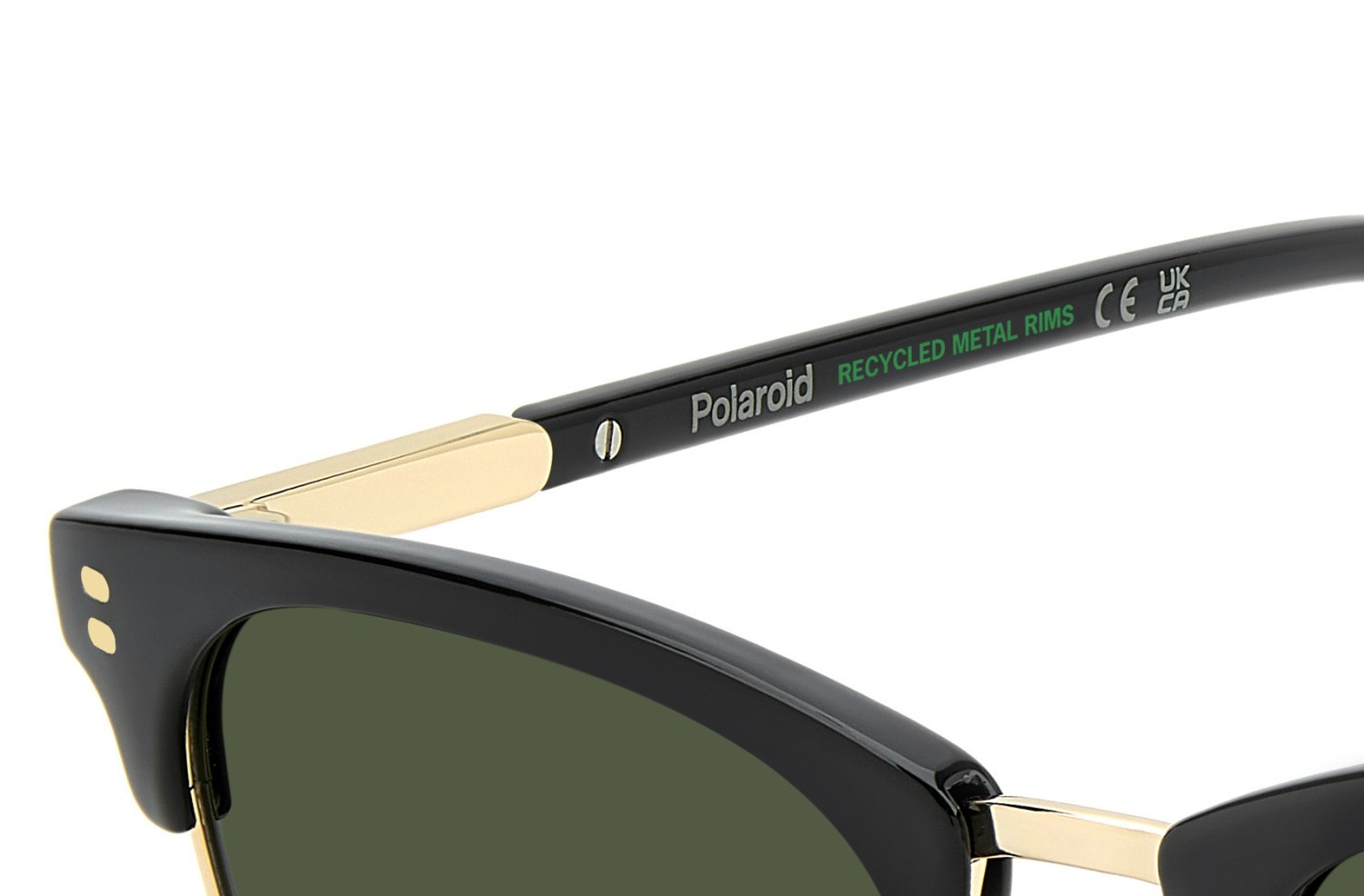 Occhiali da sole Polaroid Pld 4196/S 208670 2M2 UC colore black gold forma rettangolare lenti green polarized