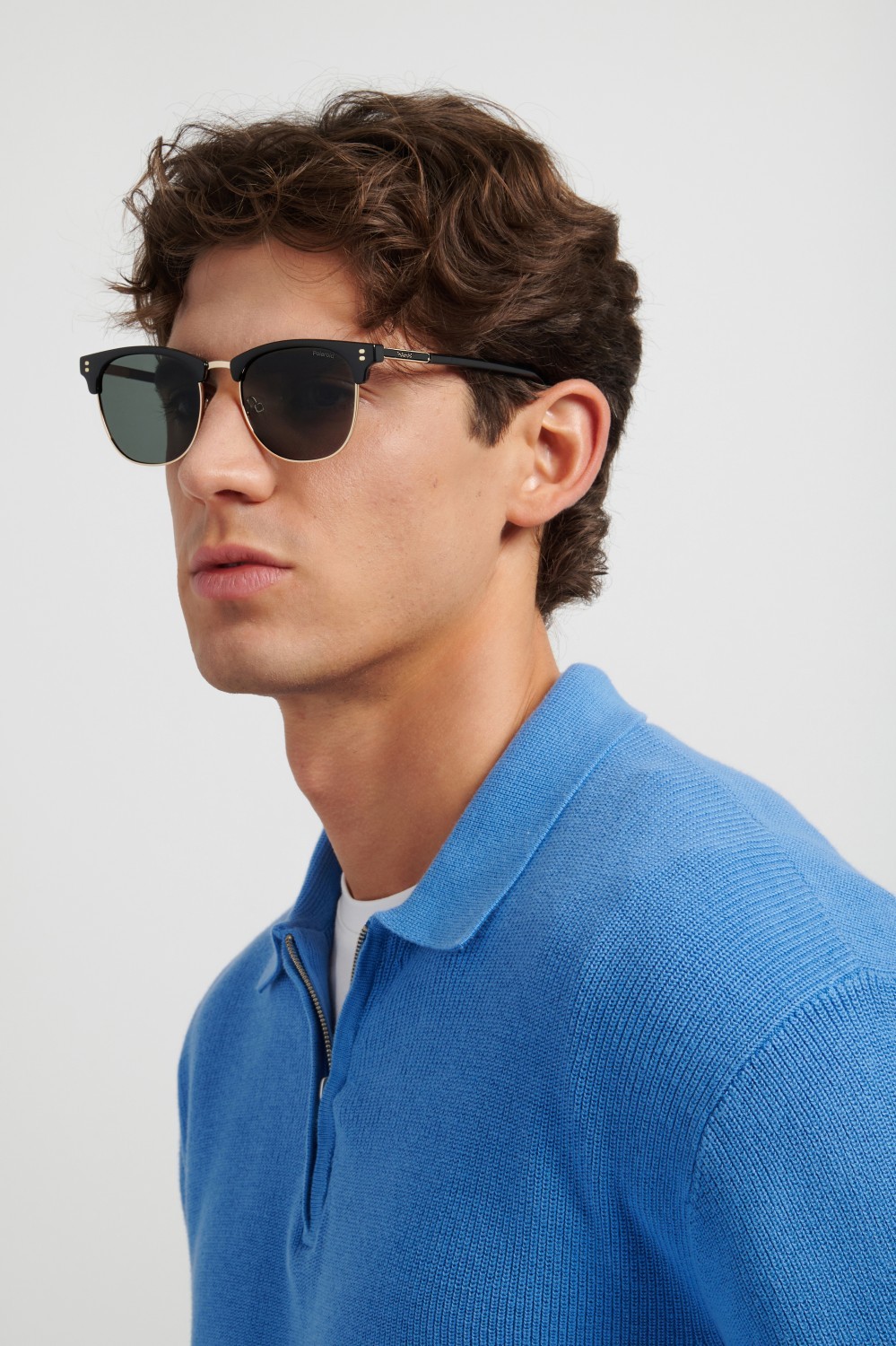 Occhiali da sole Polaroid Pld 4196/S 208670 2M2 UC colore black gold forma rettangolare lenti green polarized