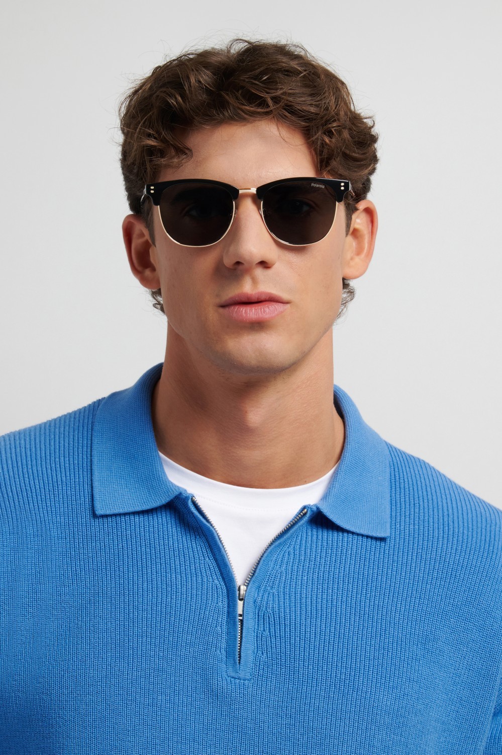 Occhiali da sole Polaroid Pld 4196/S 208670 2M2 UC colore black gold forma rettangolare lenti green polarized