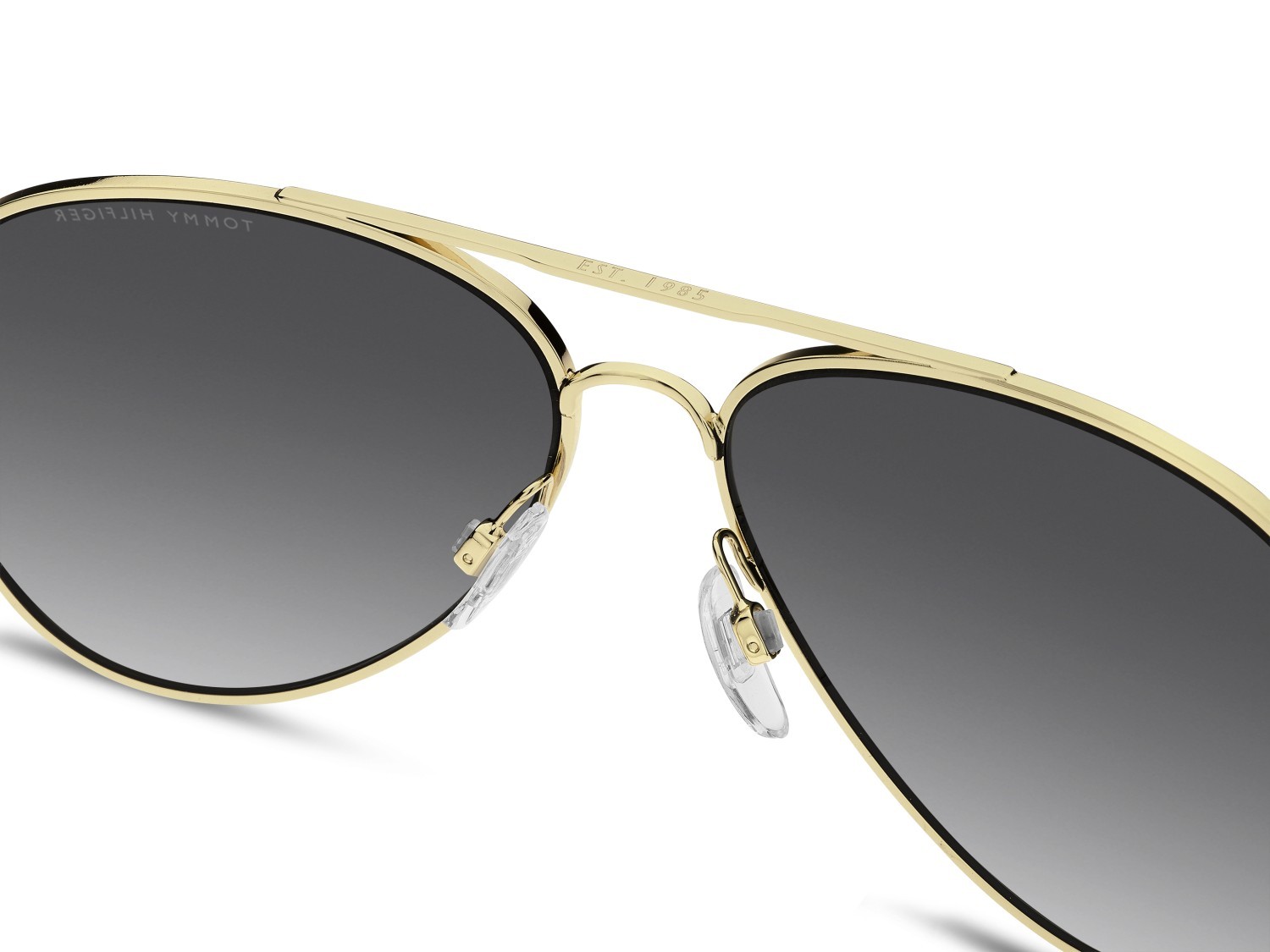 Sunglasses Tommy Hilfiger Th 2336/S 208678 J5G 9O color gold shape aviator lenses dark grey shaded