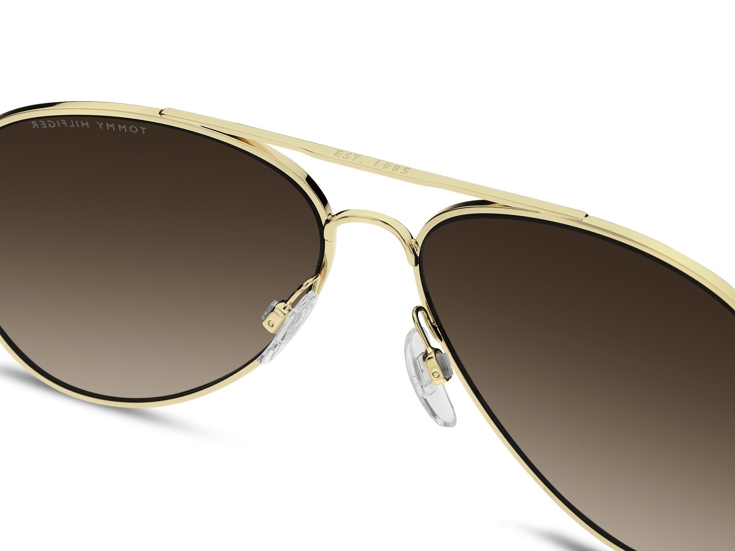 Sunglasses Tommy Hilfiger Th 2336/S 208678 J5G HA color gold shape aviator lenses brown shaded
