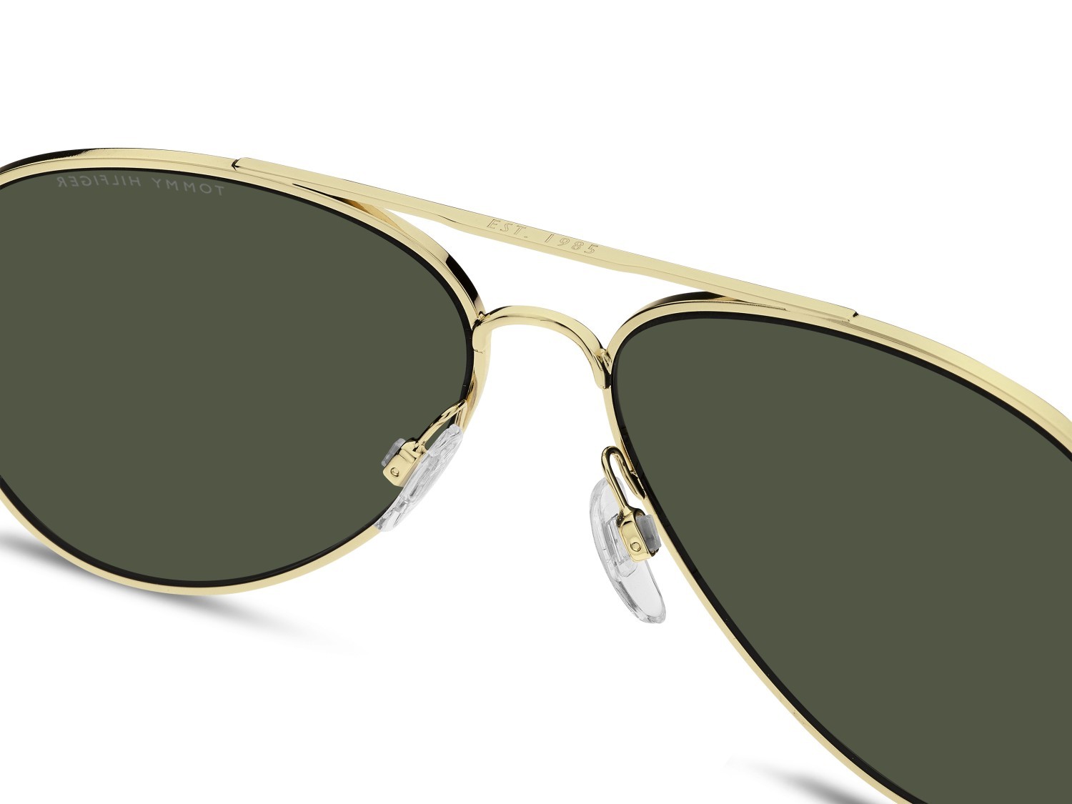 Sunglasses Tommy Hilfiger Th 2336/S 208678 J5G QT color gold shape aviator lenses green