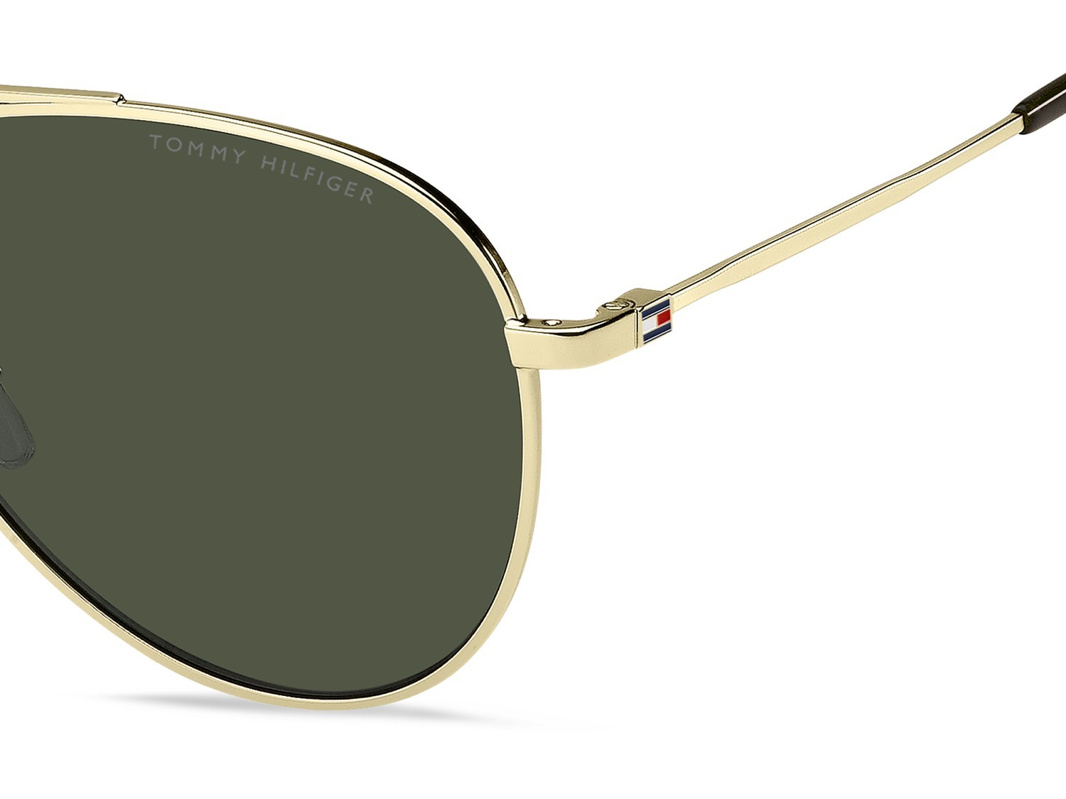 Sunglasses Tommy Hilfiger Th 2336/S 208678 J5G QT color gold shape aviator lenses green