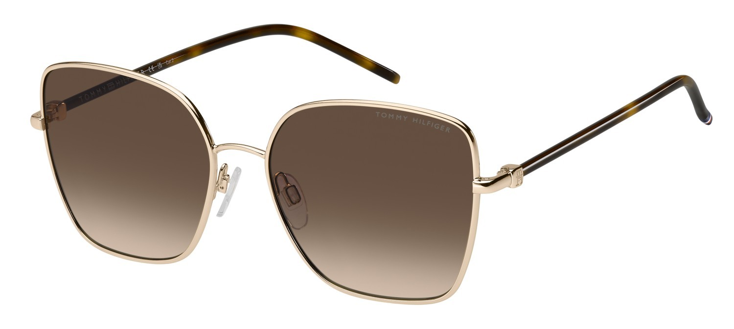 Sunglasses Tommy Hilfiger Th 2337/S 208679 000 HA color rose gold shape butterfly lenses brown shaded