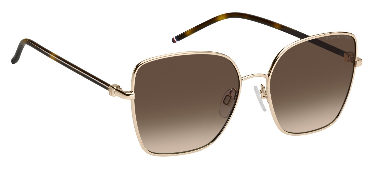 Sunglasses Tommy Hilfiger Th 2337/S 208679 000 HA color rose gold shape butterfly lenses brown shaded